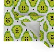 Fantastic freshtastic green retro pear pattern