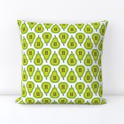 Fantastic freshtastic green retro pear pattern