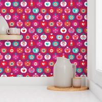 Fantastic freshtastic colorful flower apple pattern