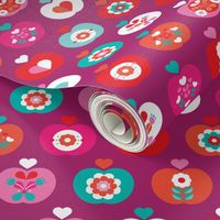 Fantastic freshtastic colorful flower apple pattern