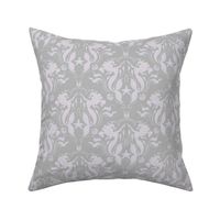 Mermaid Damask - pearl