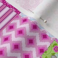 Bunny and Blooms Cheater Quilt in Girly Colors :)