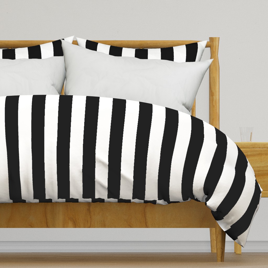 2.5 inch wide Black and White Stripes