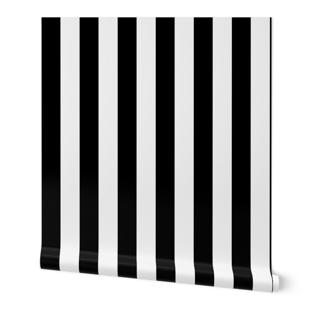 2.5 inch wide Black and White Stripes