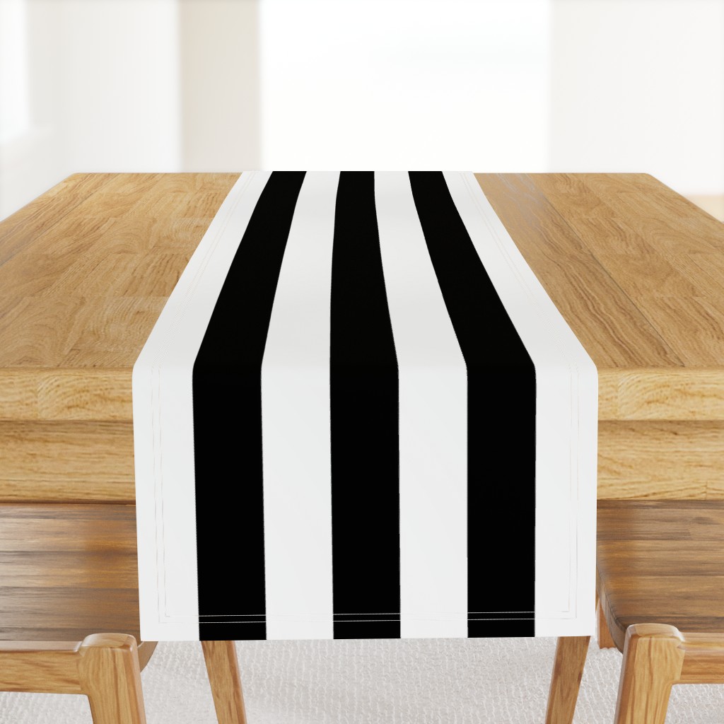 2.5 inch wide Black and White Stripes