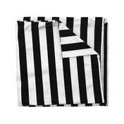 2.5 inch wide Black and White Stripes