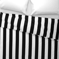 2.5 inch wide Black and White Stripes