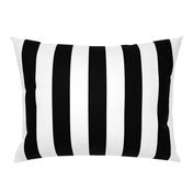 2.5 inch wide Black and White Stripes