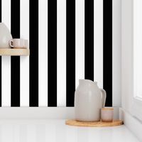 2.5 inch wide Black and White Stripes