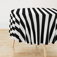 2.5 inch wide Black and White Stripes