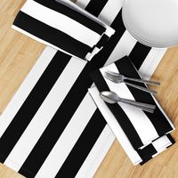 2.5 inch wide Black and White Stripes