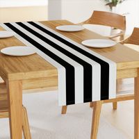 2.5 inch wide Black and White Stripes