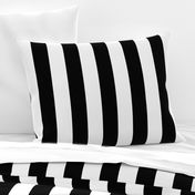 2.5 inch wide Black and White Stripes