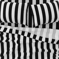 2.5 inch wide Black and White Stripes