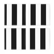 2.5 inch wide Black and White Stripes