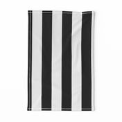 2.5 inch wide Black and White Stripes