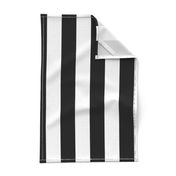 2.5 inch wide Black and White Stripes