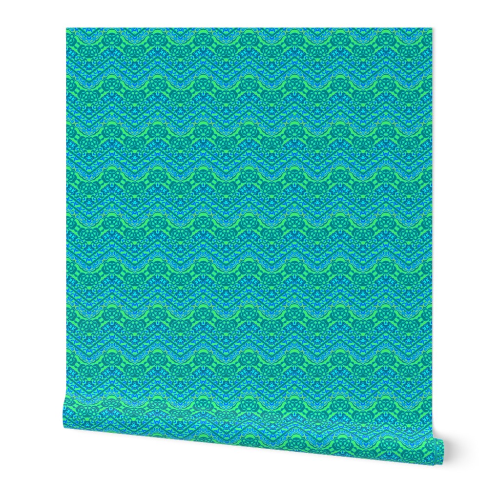 Ethnic blue zigzag