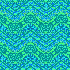 Ethnic blue zigzag