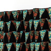 Van Gogh Sunflowers and Starry Night Triangle Pennant Bunting
