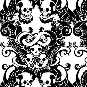 Skull & Tentacle BW