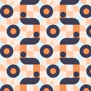 Geometric pattern with circles and dots