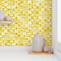 Floral Tiles - Gold