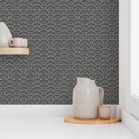 Art Deco Fantail in Grey - Small