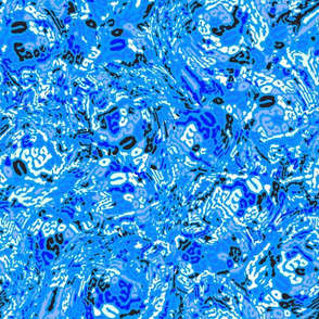 Blue nautical leopard skin