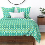 Ikat in green and blue