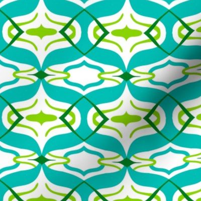 Ikat in green and blue