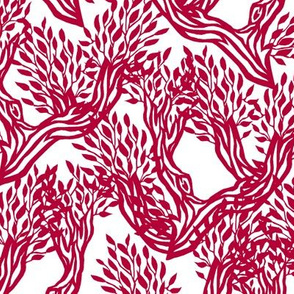 Red Branch Paper Cut