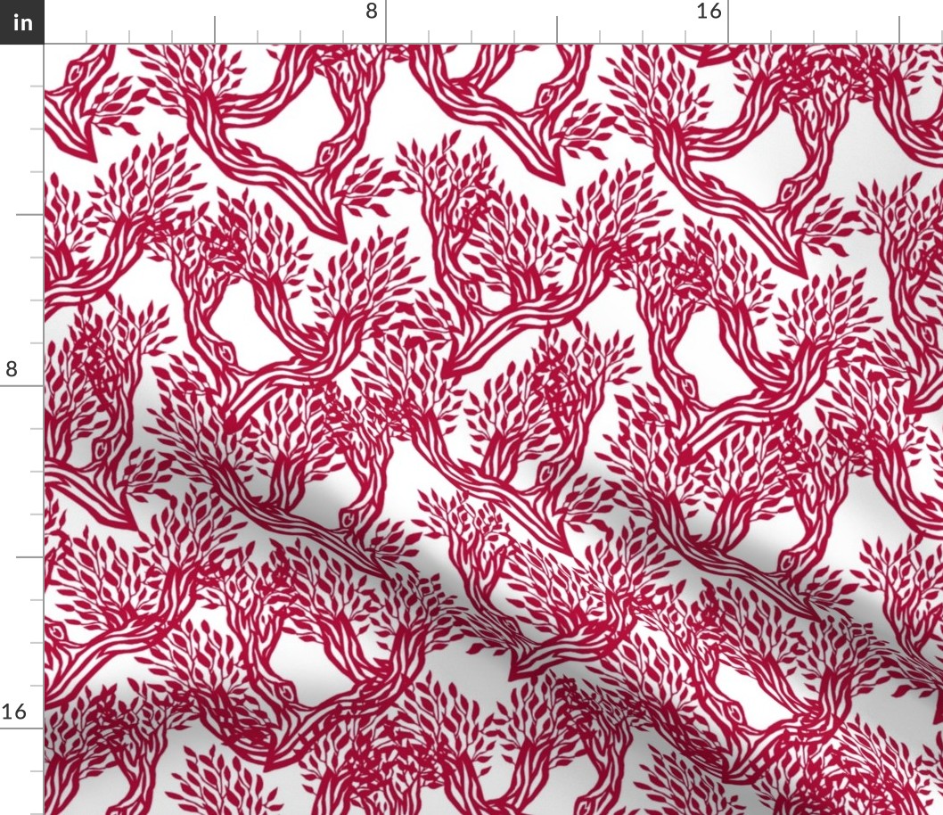 Red Branch Paper Cut