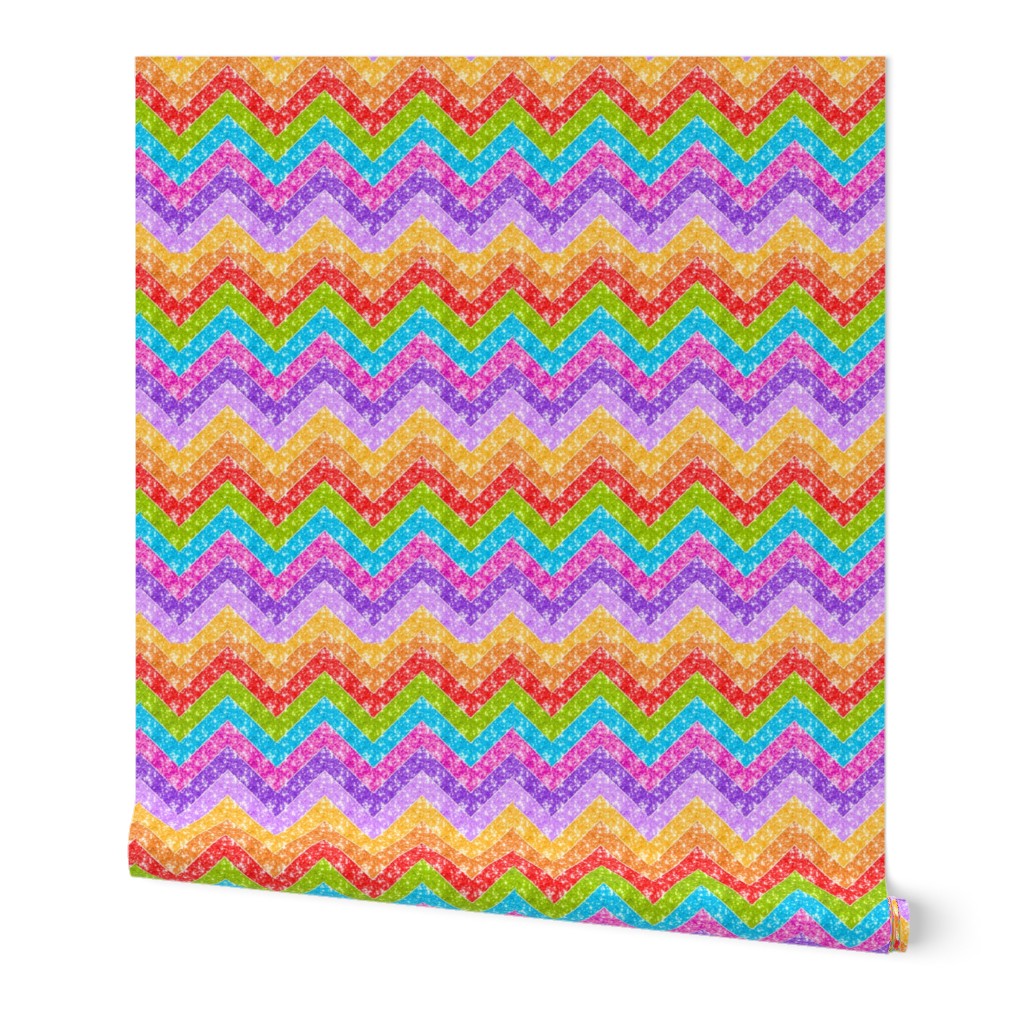 Sparkle Chevron Jewel Stripes zig zag multi