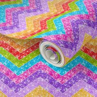 Sparkle Chevron Jewel Stripes zig zag multi