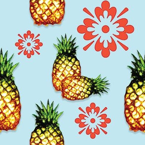 Pineapples & Flowers