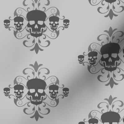 Gray Skulls Pattern