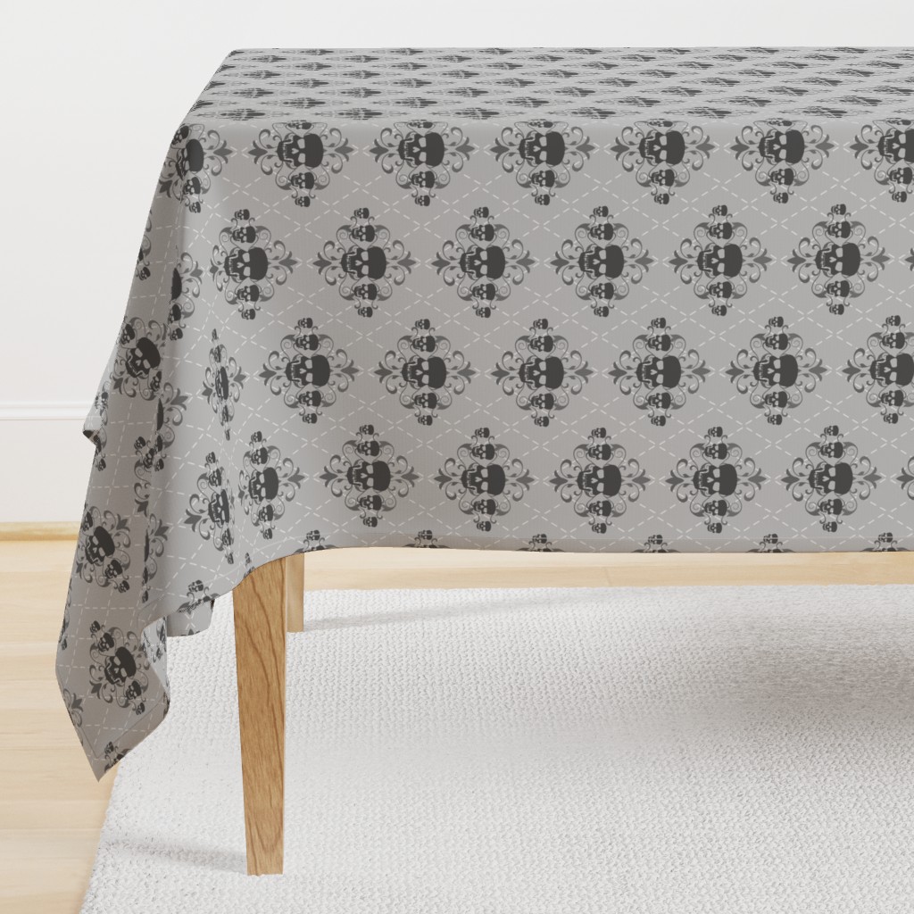 Gray Argyle Skull