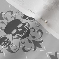 Gray Argyle Skull