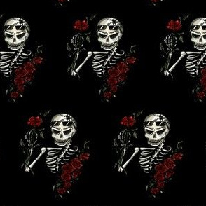 Skeleton & Roses, Small, Black