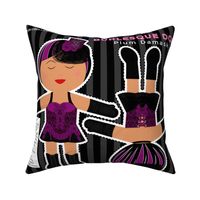 My Spirit Dolls Cut and Sew Doll in Burlesque Plum Damask