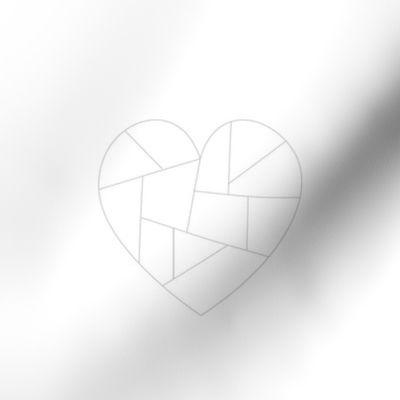 Faceted Heart Embroidery Pattern