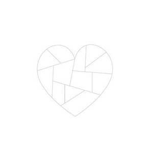 Faceted Heart Embroidery Pattern