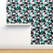 Pastel modern geometric triangle pattern LARGE