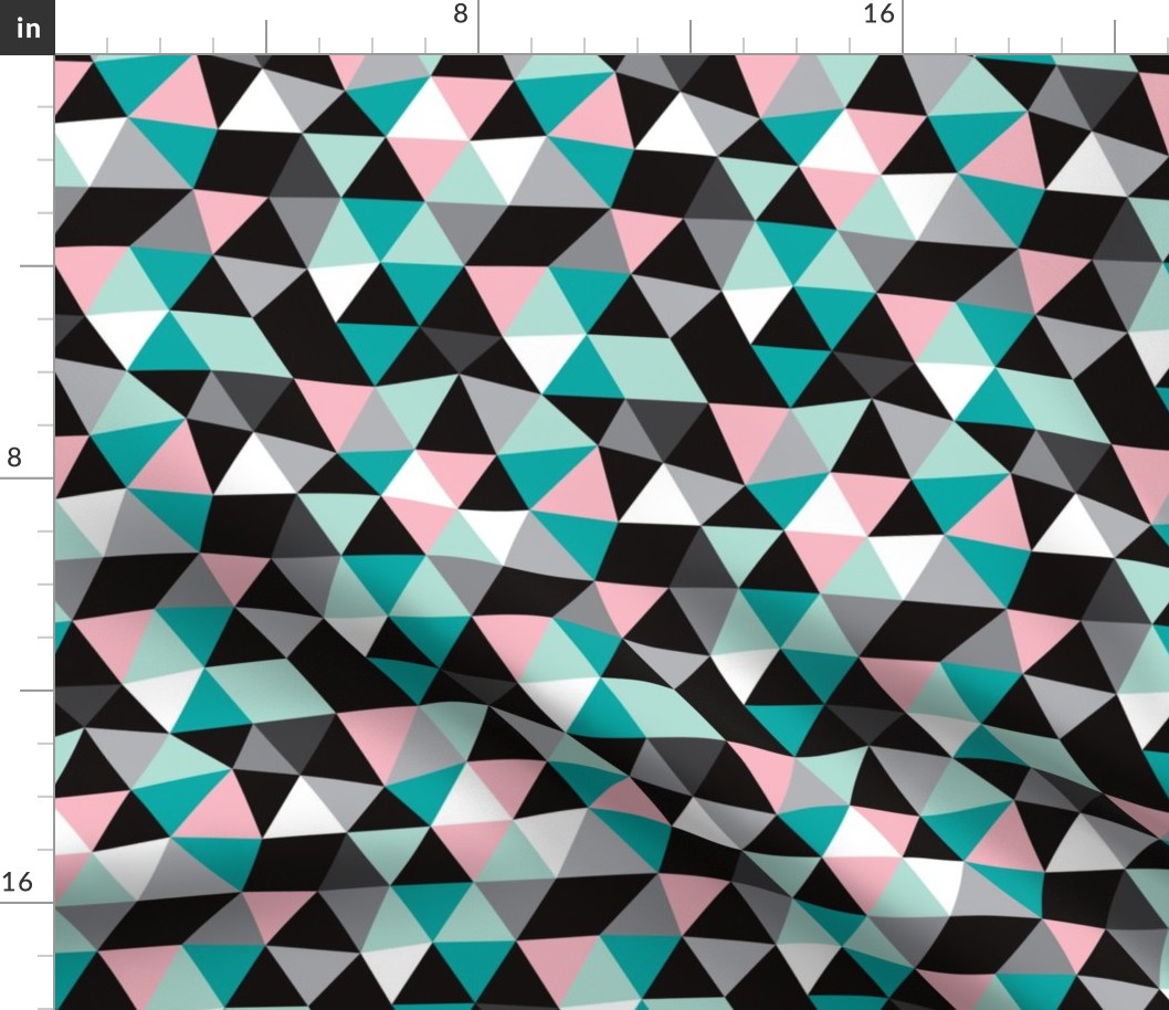 Pastel modern geometric triangle pattern LARGE