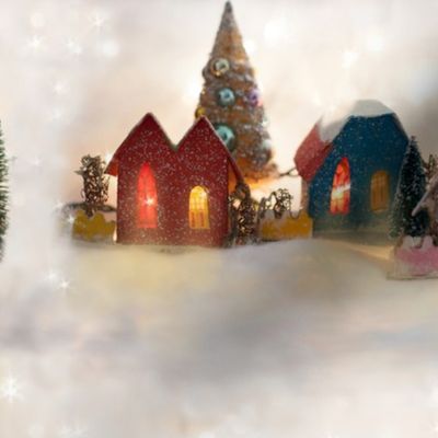 Vintage Christmas Putz Houses