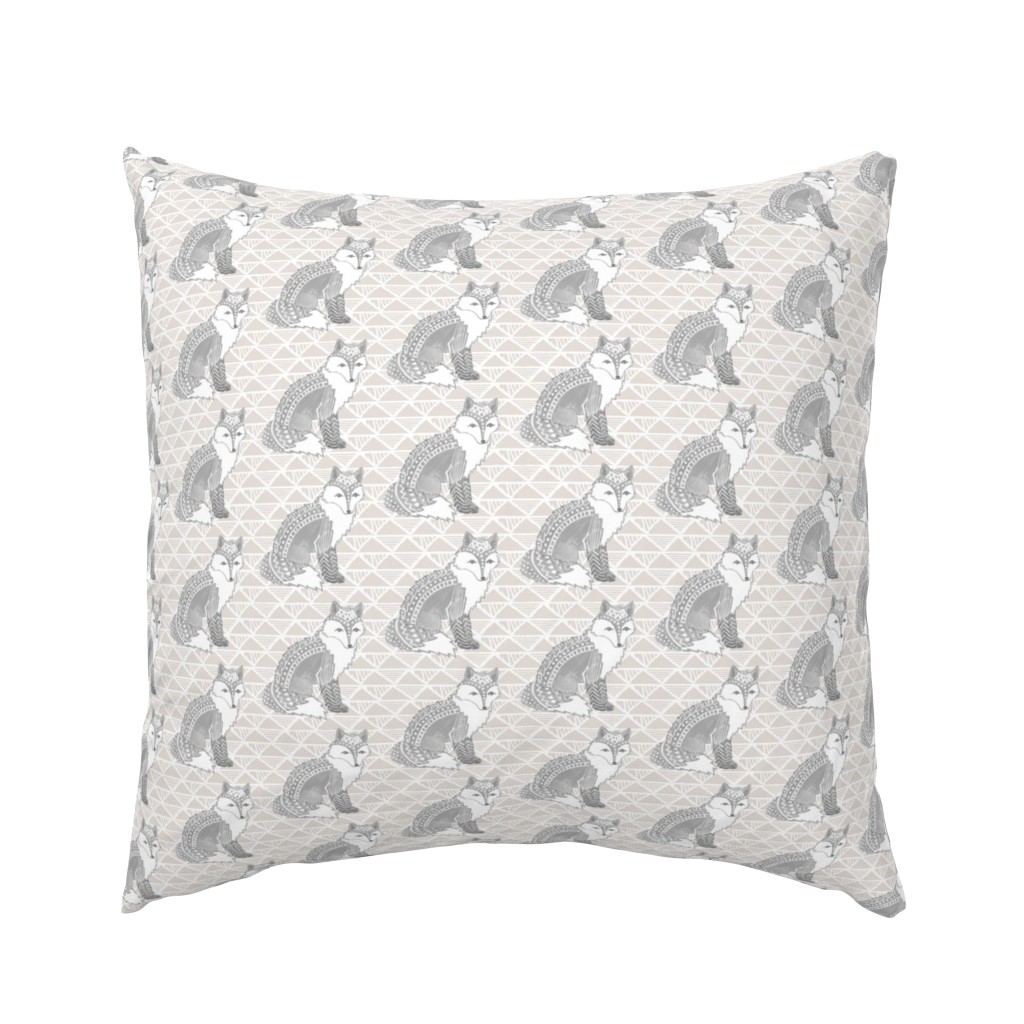 Tribal Fox in Grey