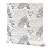 Tribal Fox in Grey