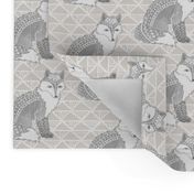 Tribal Fox in Grey