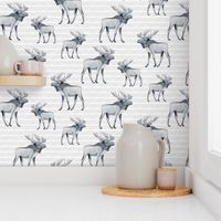 Tribal Moose in Grey